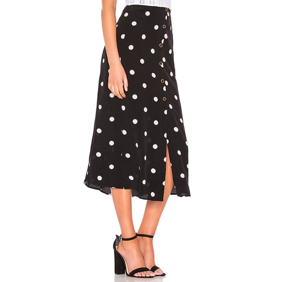 Free People Retro Love Polka Dot Midi Skirt - Picture 2 of 7